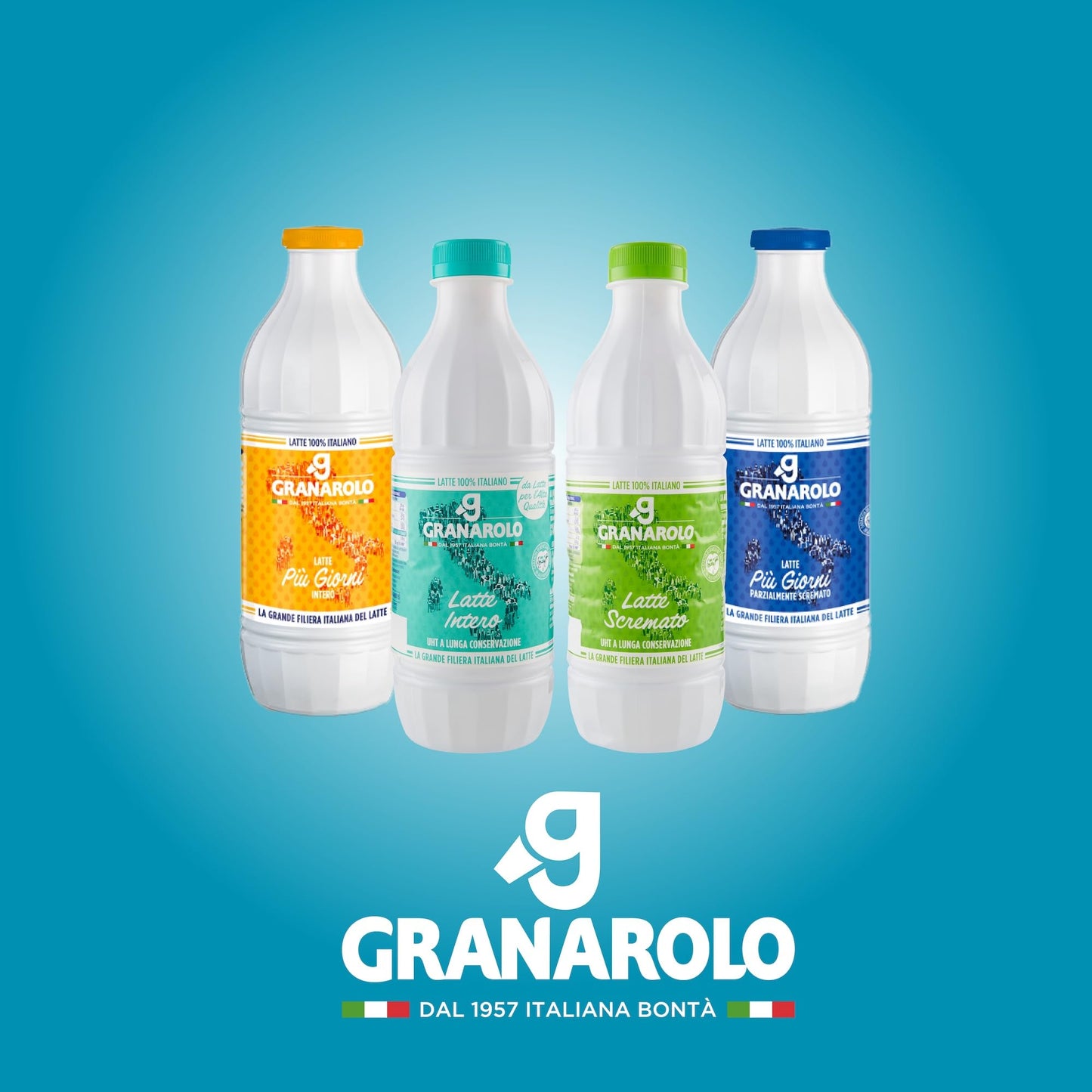 Granarolo, Latte Parzialmente Scremato da 1 Litro, 6 Confezioni di Latte 100% Italiano, UHT a Lunga Conservazione