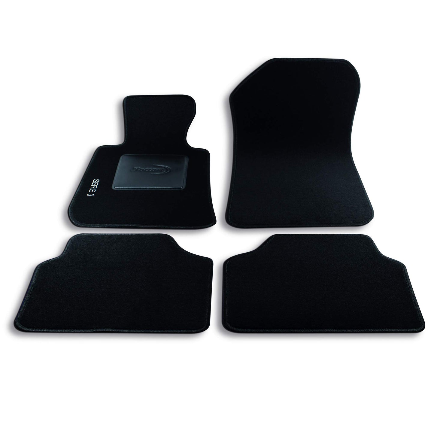 Bottari 39031 Set Tappeti Auto su Misura in Moquette per serie 3 produzione dal 2005 al 2012 , Nero, 4 Pezzi