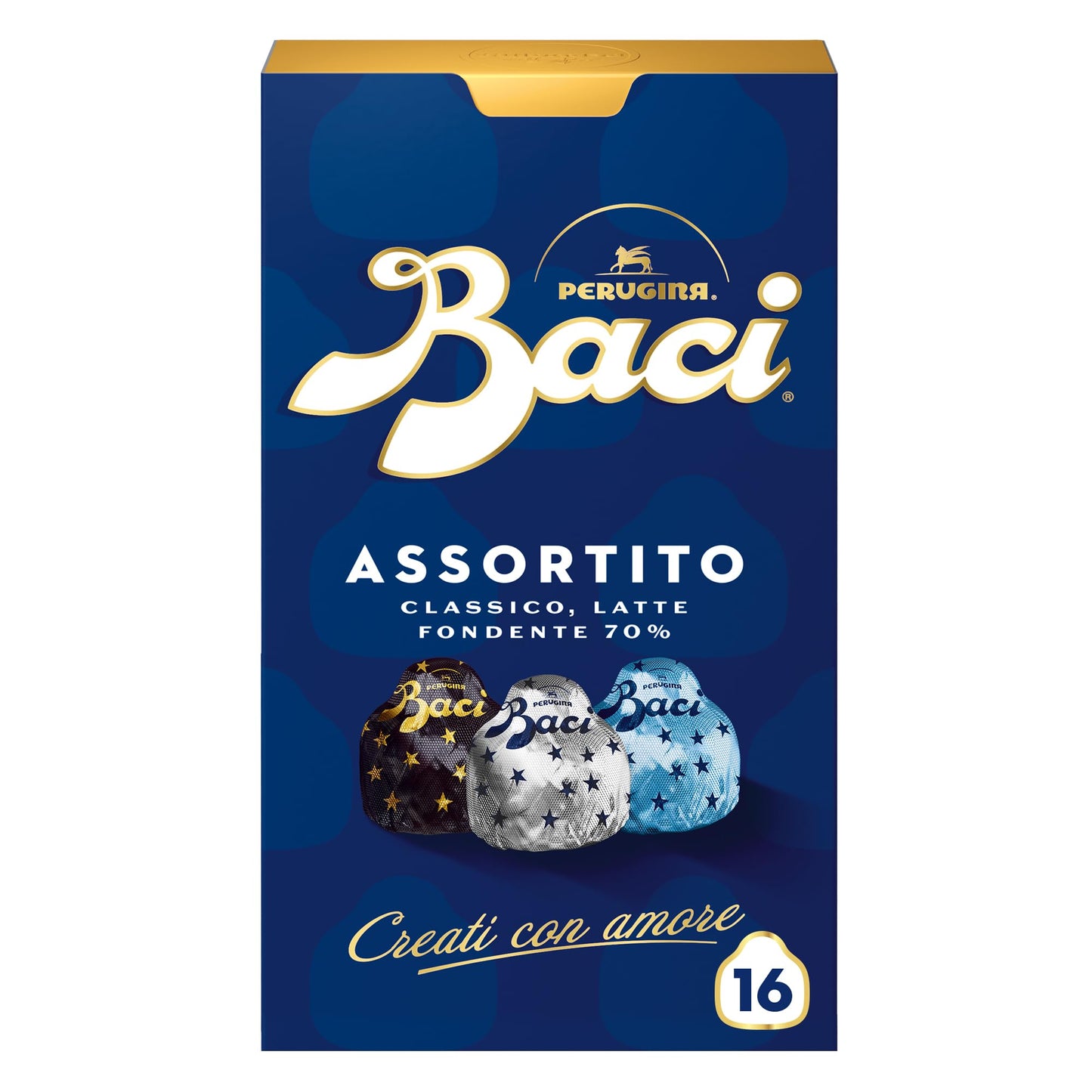 BACI PERUGINA Assortito Cioccolatini ripieni al Gianduia, Scatola 200g