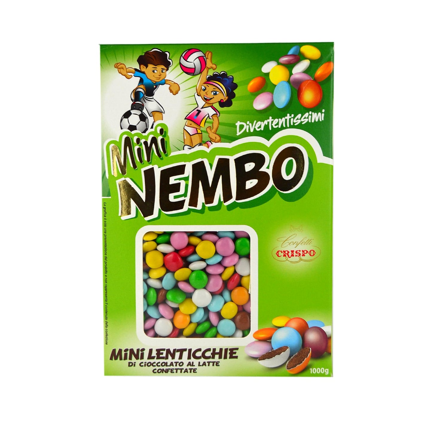 Mini Smarties Multicolore Da 1 killogram Al Cioccolato CRISPO Confetti Lenti FaiDaTe Bomboniere