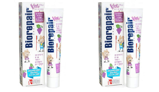 Biorepair Kids 0-6 Oral Care Toothpaste Grape 1.7fl.oz 50ml, Pack of 2