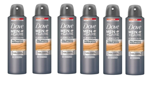 DOVE MEN DEODORANTE SPRAY TALC MINERAL + SANDALWOOD 150 ML