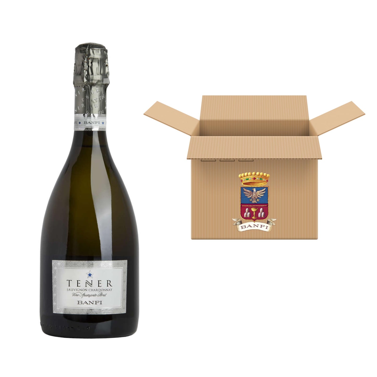 Banfi | Tener Vino Spumante Brut | Sauvignon Chardonnay | Confezione da 6 Bottiglie | 75cl