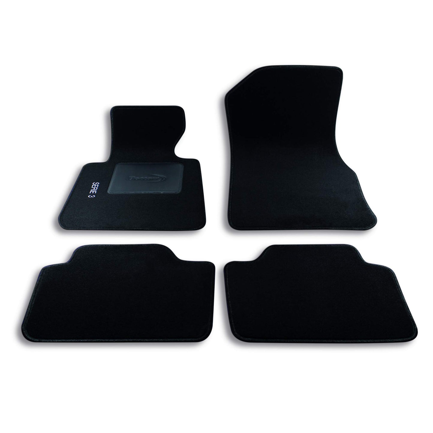 Bottari 39032 Set Tappeti Auto su Misura in Moquette per 1 produzione dal 2012 ad oggi , Nero, 4 Pezzi