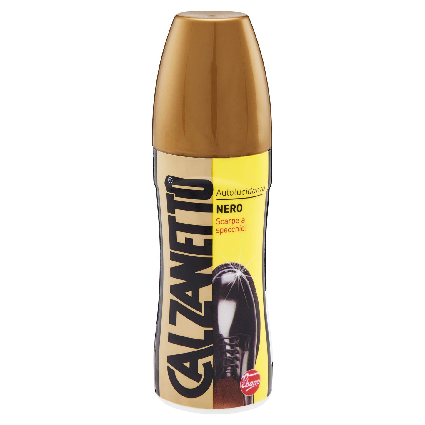Calzanetto Trattamento Liquido Autolucidante per Calzature in Pelle, Nero, 75ml