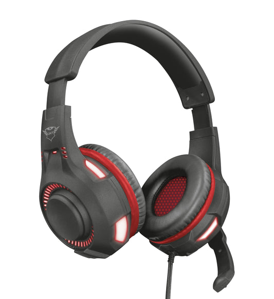 Trust GXT 407 Ravu Cuffie gaming illuminate per PC e Laptop - Nero