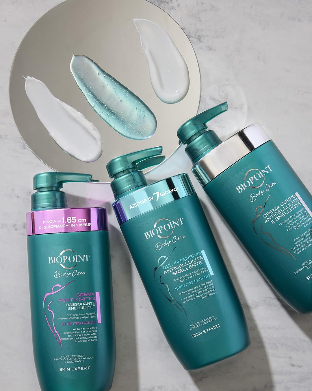 Biopoint - Crema Corpo Punti Critici Rassodante per Addome, Fianchi, Interno Coscia e Braccia, Azione Tonificante, 400 ml