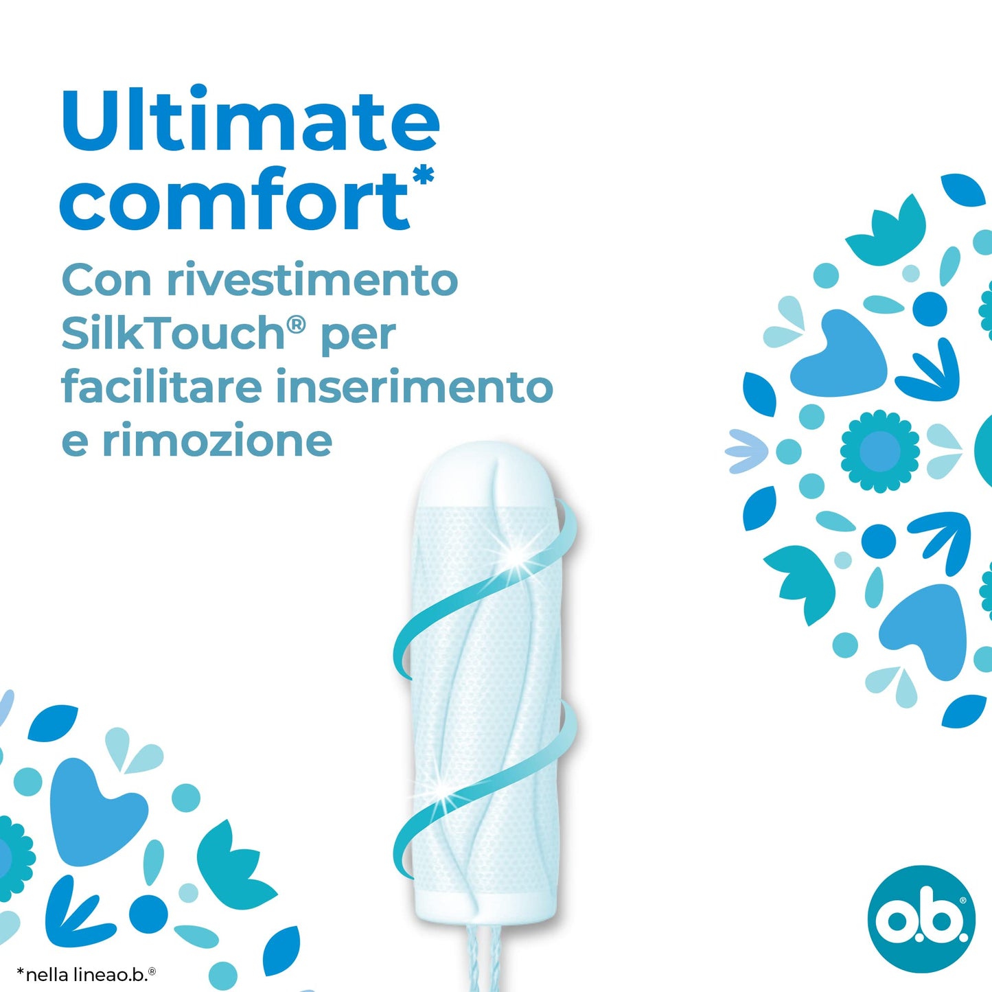 o.b. Assorbenti Interni ProComfort Super Plus, Assorbenti facili da applicare e rimuovere ideali per flusso molto abbondante, Tamponi interni con trama assorbente, 1 confezione da 16 pezzi