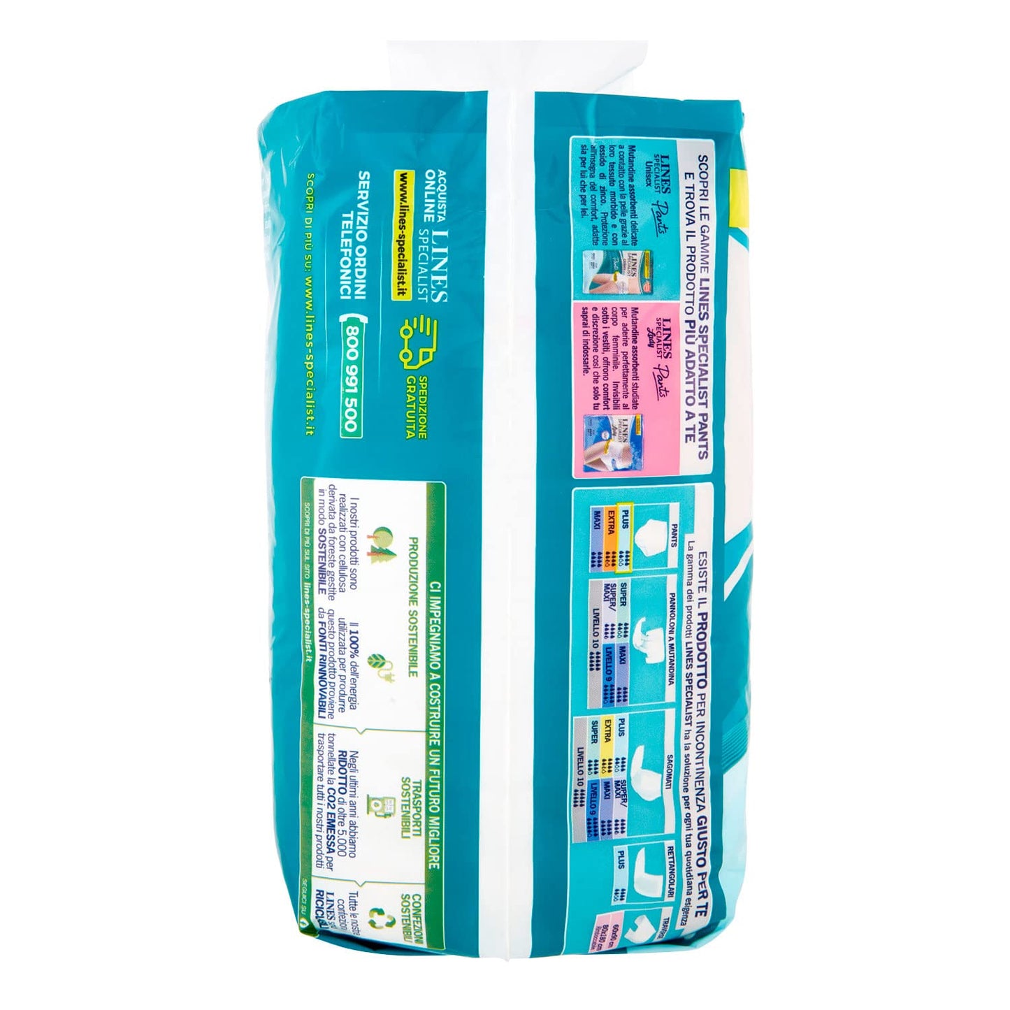 Lines Specialist Pannolone Ipoallergenico, Taglia L, 7 Pezzi