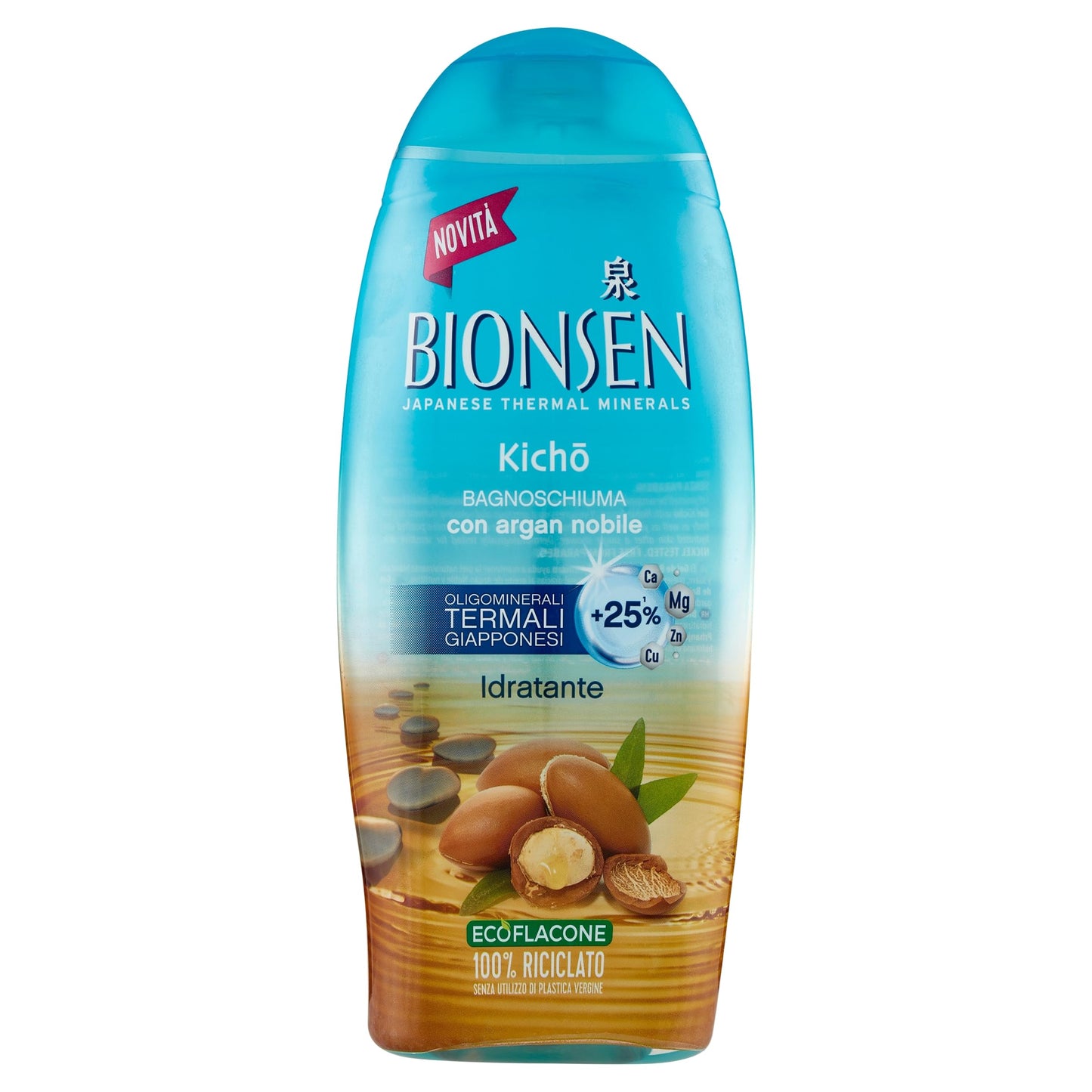 Bionsen Doccia Shampo Kicho con Argan Nobile e Oligominerali Termali Giapponesi, 650 ml