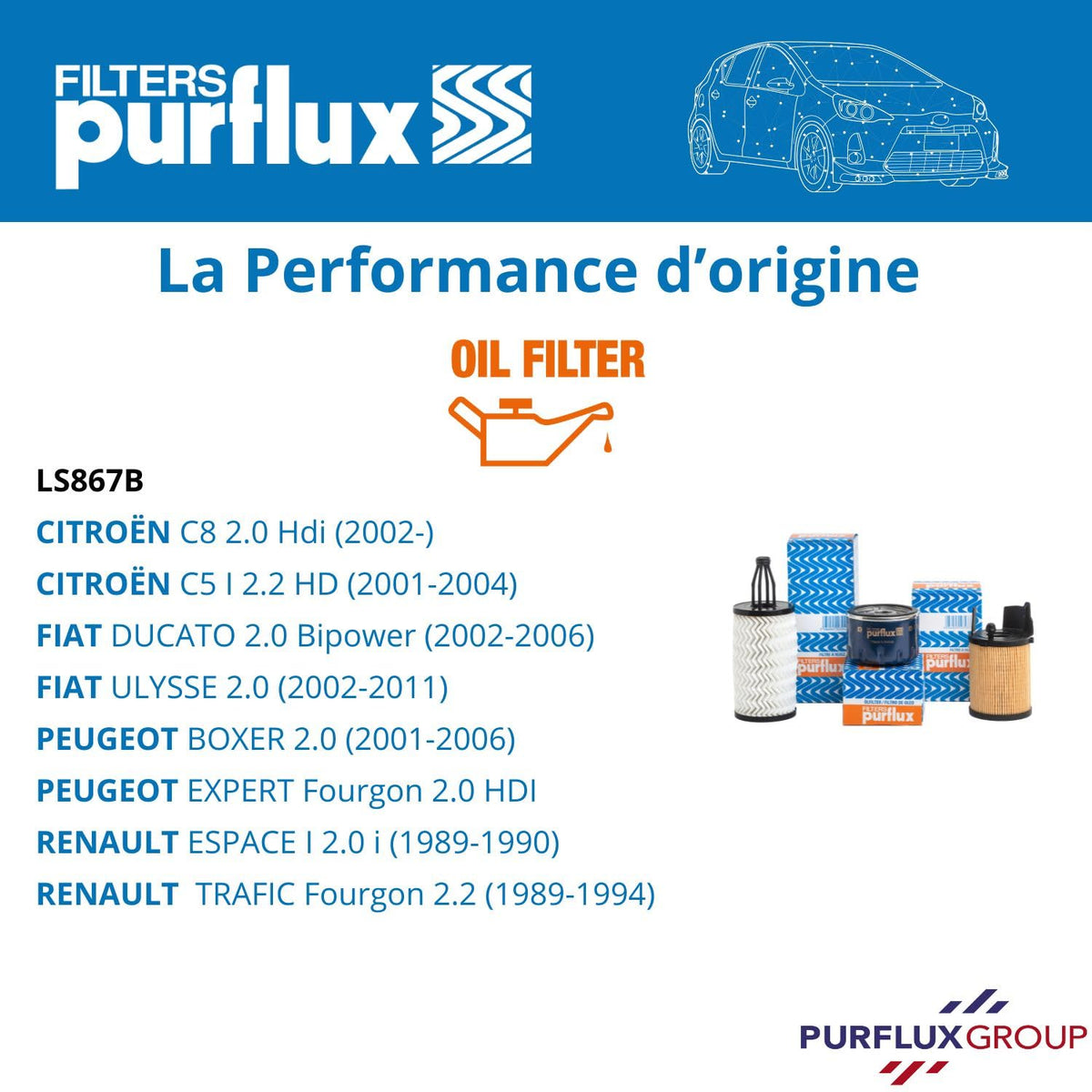 PURFLUX LS867B Filtri Olio Spin-on