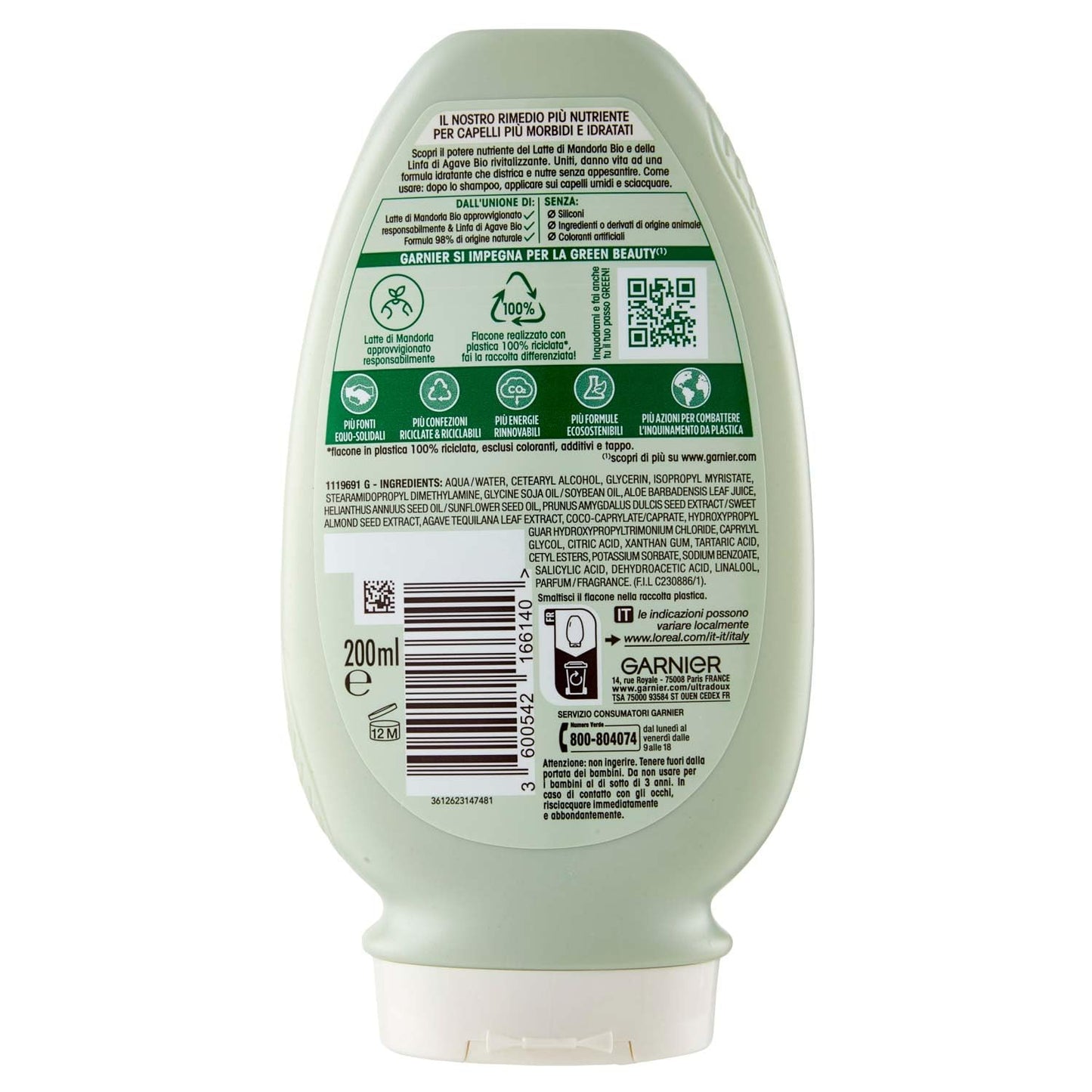 ULTRA DOLCE BALSAMO IDRATANTE LATTE DI MANDORLA BIO NUTRIENTE 200 ML