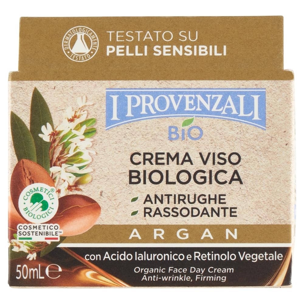 I Provenzali | Crema Viso Antirughe Argan Bio, Rassodante, 50 ml