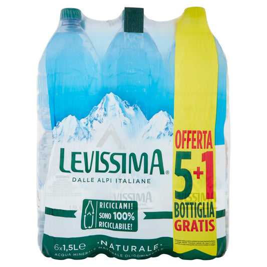 Levissima Acqua Minerale Naturale Oligominerale - 6 x 1.5 L