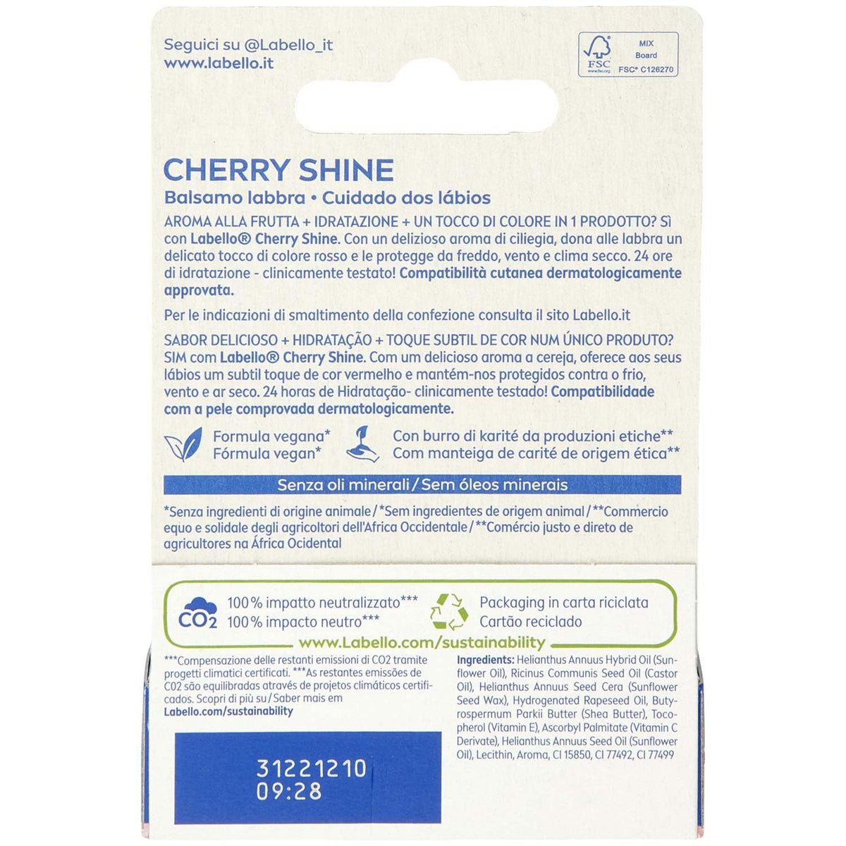 Labello Burrocacao Cherry Shine 5.5ml, 1pz
