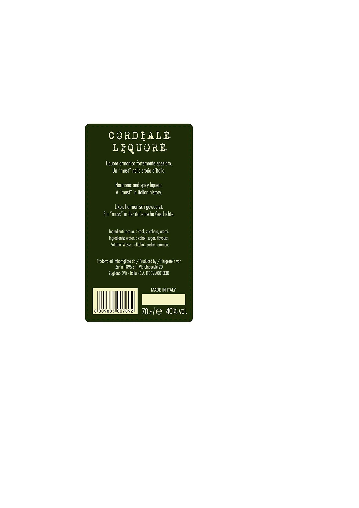 Zanin Zanin Liquore Cordiale The Original Cl70-700 ml