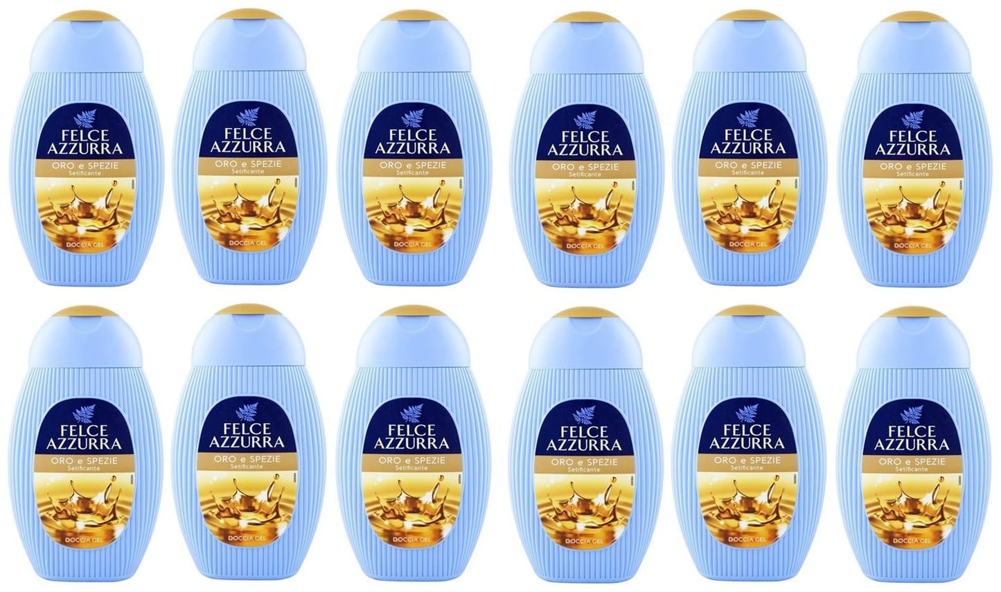12x Felce Azzurra Oro Gel da Doccia - Doccia Gel Bagnoschiuma 250ml