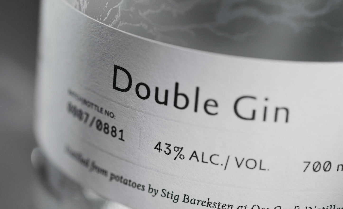 Bareksten Double Gin 43% 700ml Made in Norway Bottiglie numerate
