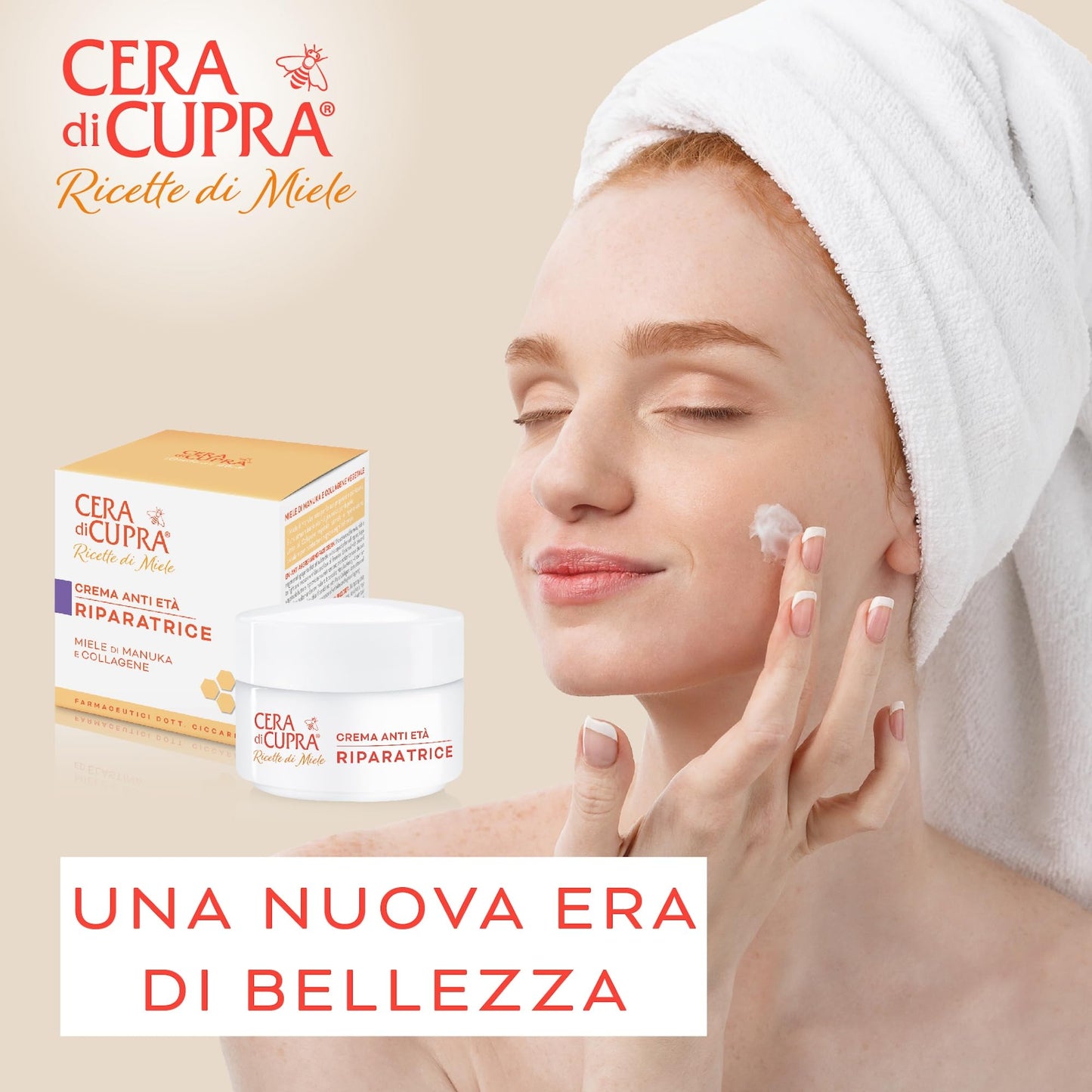 Cera di Cupra, Crema Anti Età Riparatrice, Formula Avanzata che Aiuta a Combattere e Ridurre le Rughe e la Perdita di Compattezza, Made in Italy, Dermatologicamente Testata, 50 ml