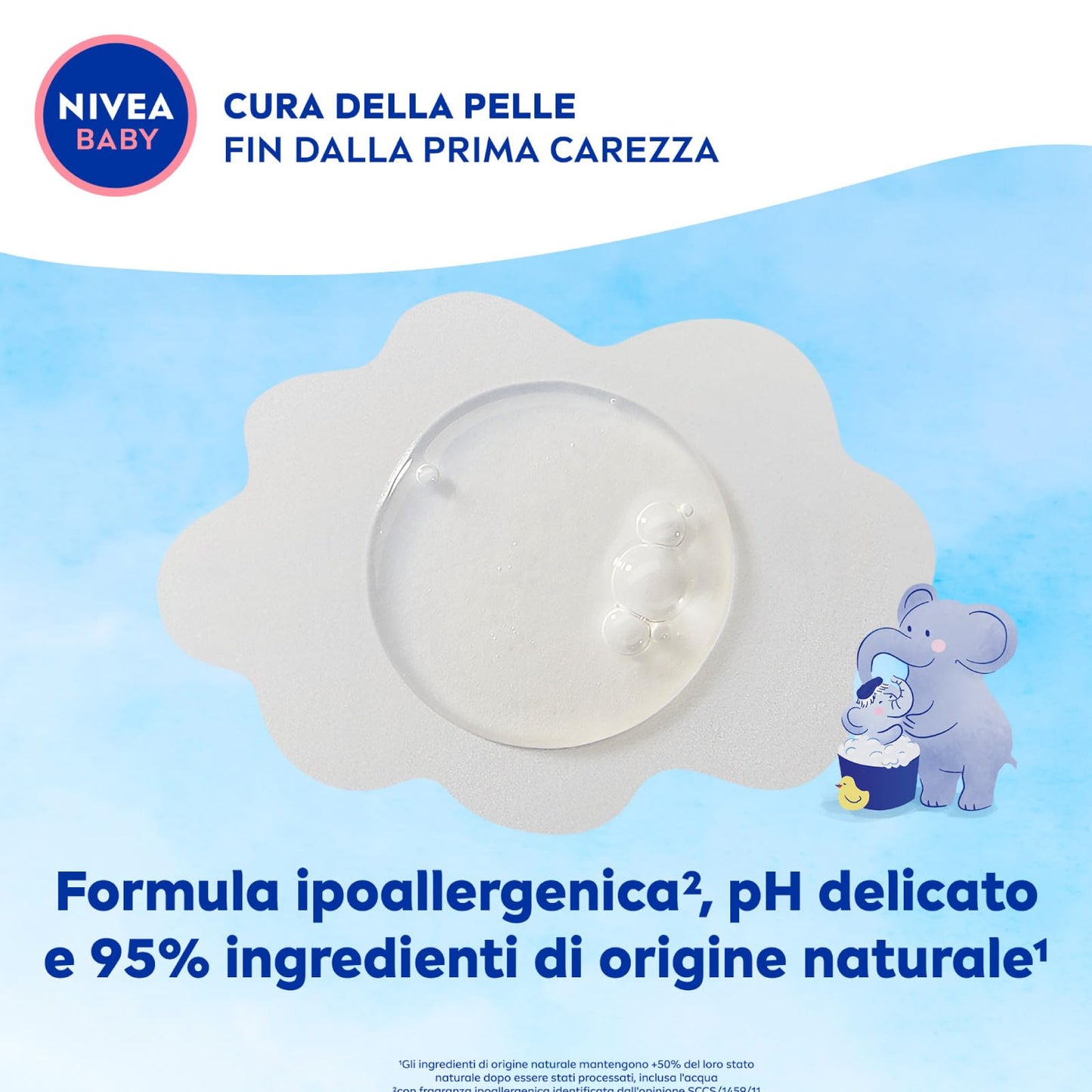 Nivea Baby Gel Doccia dai Capelli ai Piedini Shampoo bambini Corpo e Capelli Docciashampoo delicato e ipoallergenico Detergente con Latte di Mandorla - 5 Flaconi da 500ml