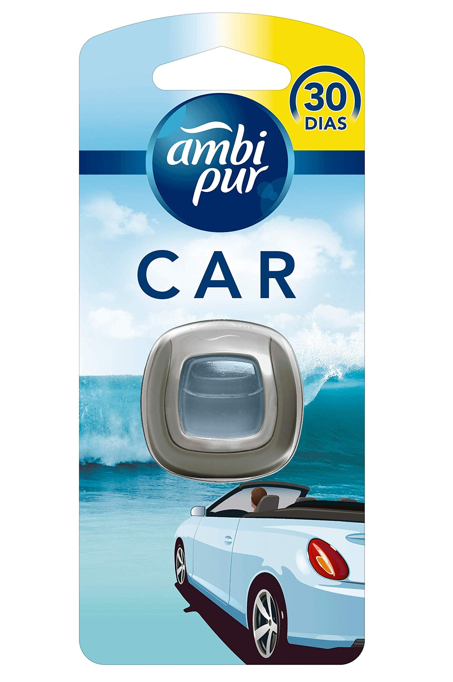 Ambi Pur Car Brezza Marina Deodorante per Auto con Clip - 1 Pezzo