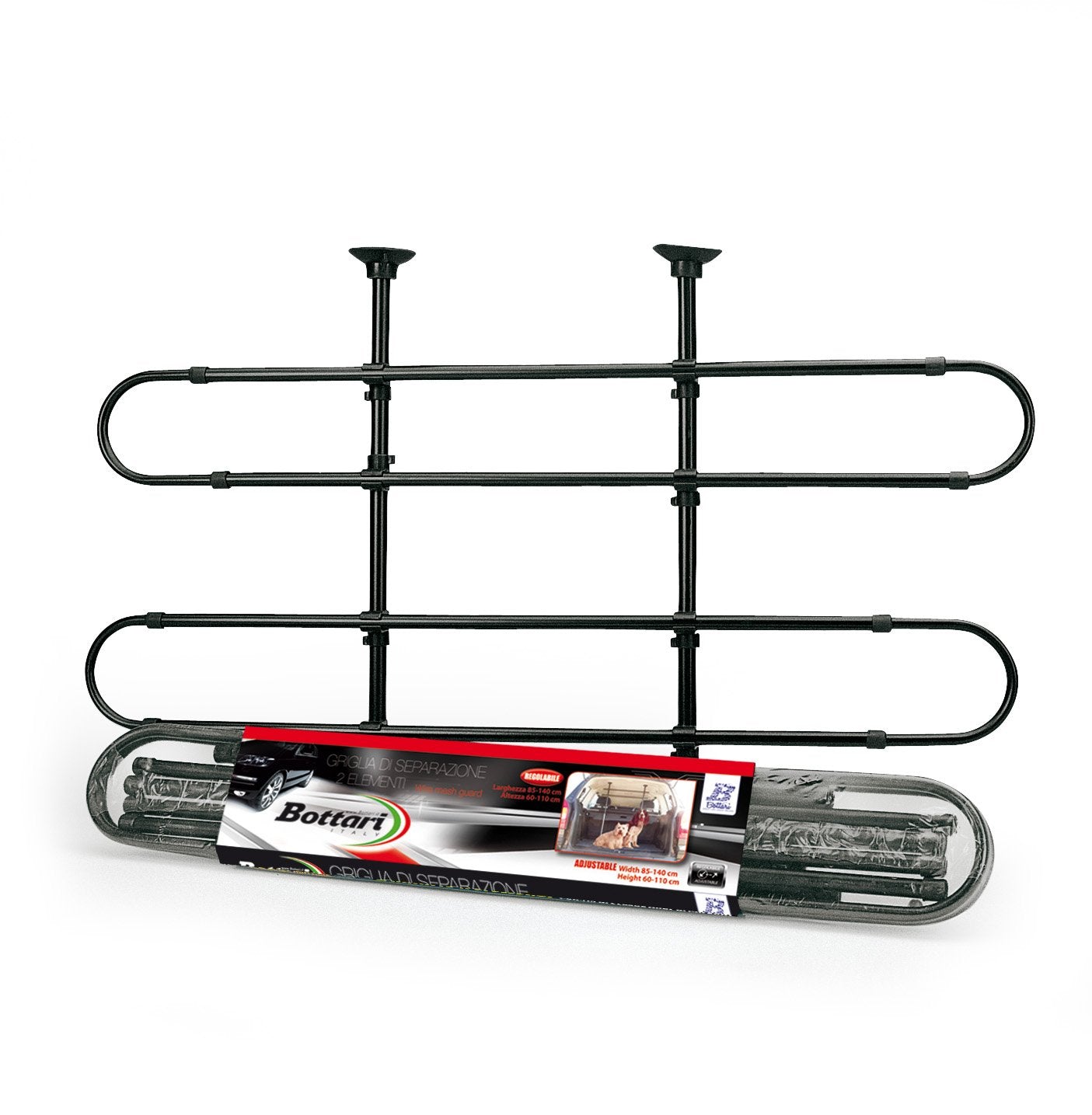 Bottari 16102 Griglia di Separazione Trasporto Animali e Merce per Auto, 2 Elementi
