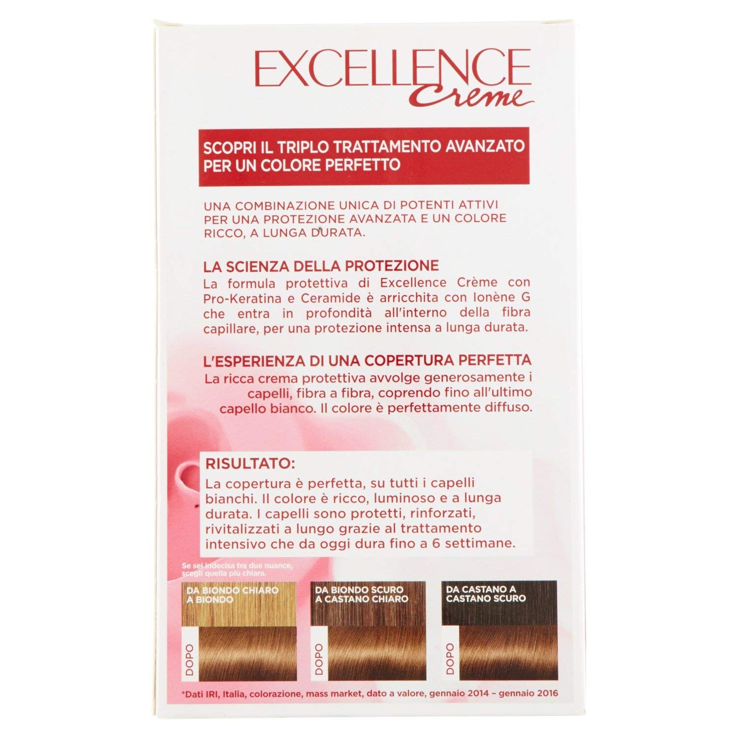 L'Oréal Paris Excellence Crema Colorante Triplo Trattamento Avanzato, 6.3 Biondo Scuro Dorato