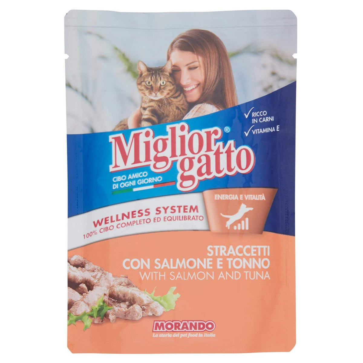 Migliorgatto Pouch strips Salmon and Tuna