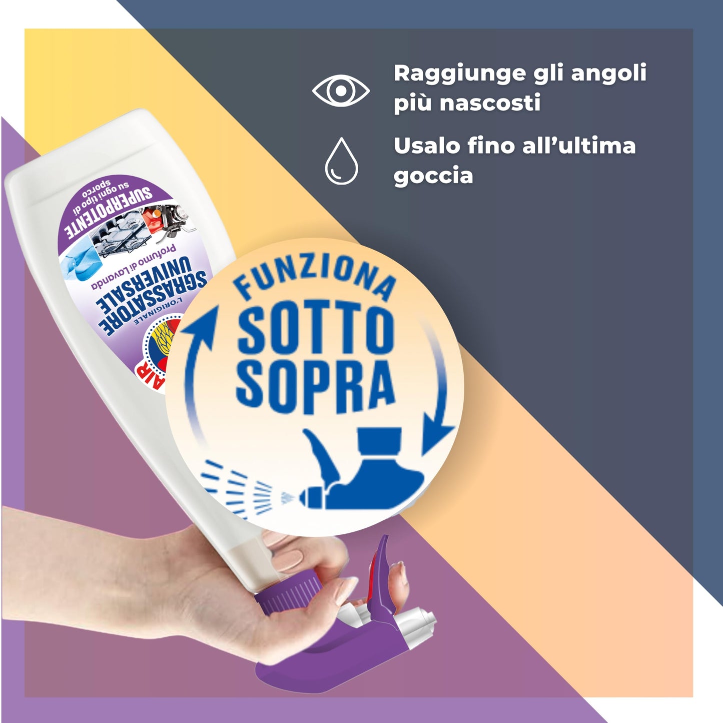 Chanteclair Sgrassatore Universale Spray, Profumo di Lavanda, 12 Flacone da 750 ml