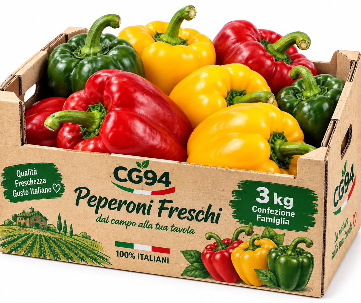 Peperoni Freschi Misti Rossi, Gialli e Verdi 3 kg