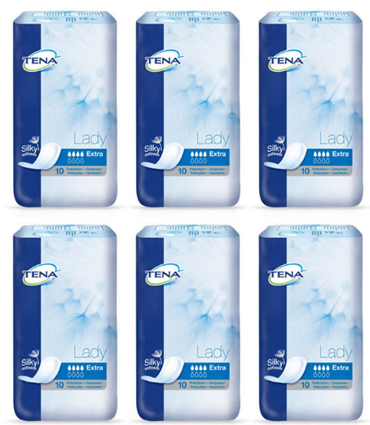 60 Assorbenti TENA LADY Extra Assorbente anatomico e femminile Ripiegato