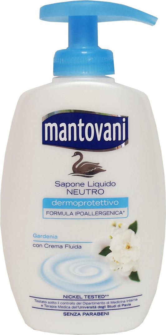 12 x MANTOVANI Sapone Liq.Gardenia Ipoaller.C/Crema Fluida 300 Ml
