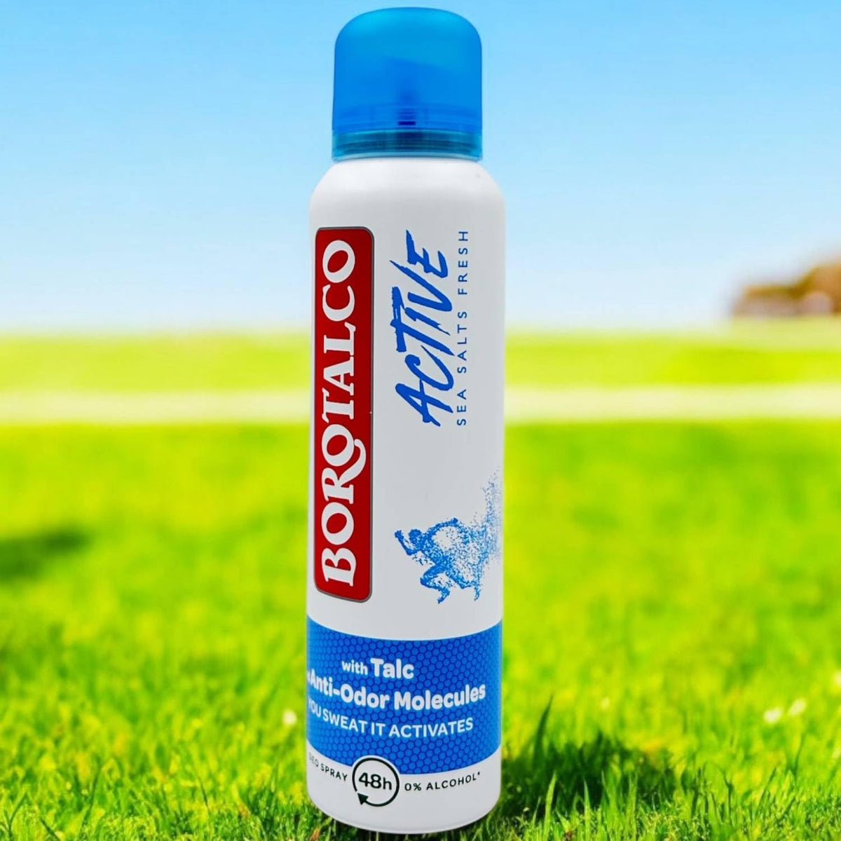 Borotalco Active Deodorante Uomo Anti-Odore Con Talco Al Profumo Di Sali Marini Spray 48H 150 Ml