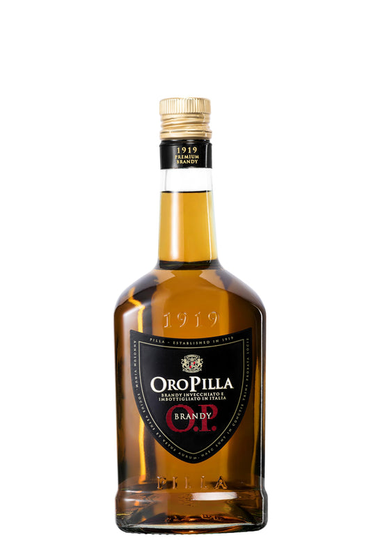 Oro Pilla 70cl- Brandy di carattere, invecchiato e imbottigliato in Italia. Gusto deciso. 38% vol.