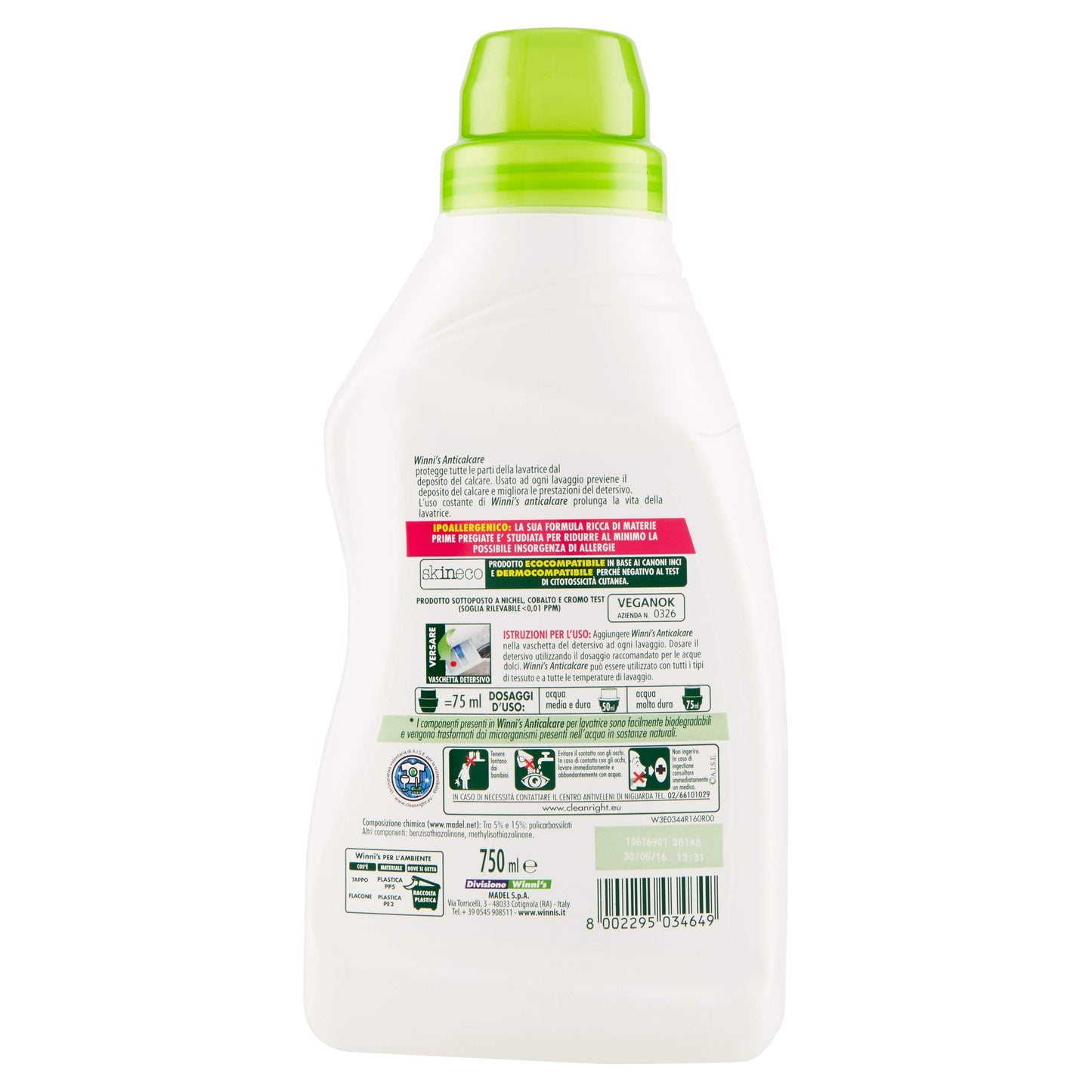 Winni's Anticalcare Lavatrice, 750ml