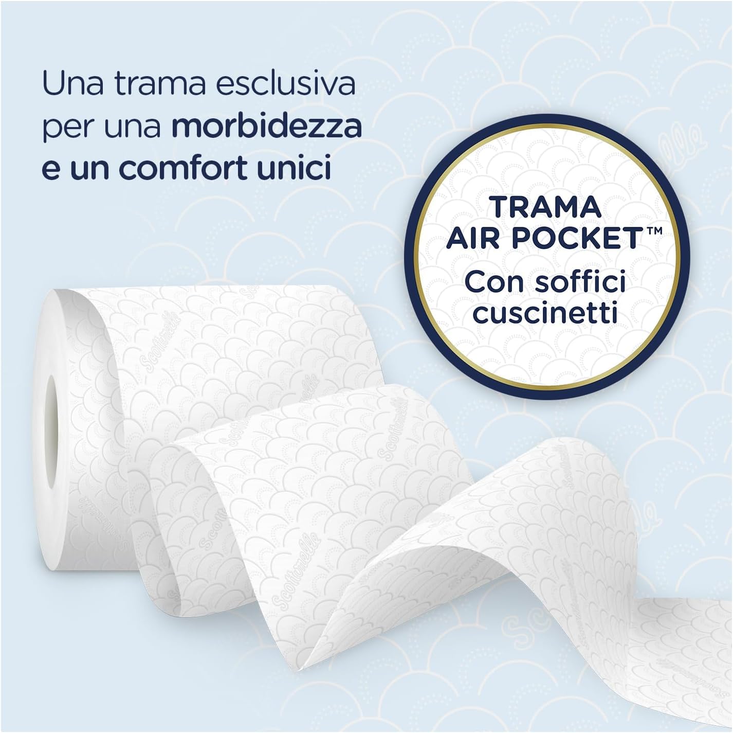 Scottonelle Carta Igienica Soffice e Trapuntata, Confezione da 12 Rotoli