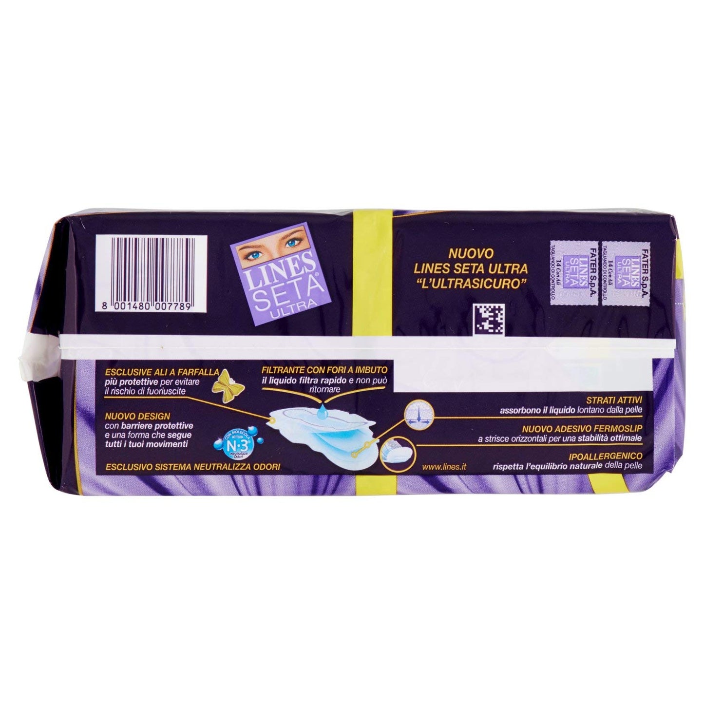 Lines Seta, Assorbenti Ultra con Ali - 28 Pezzi