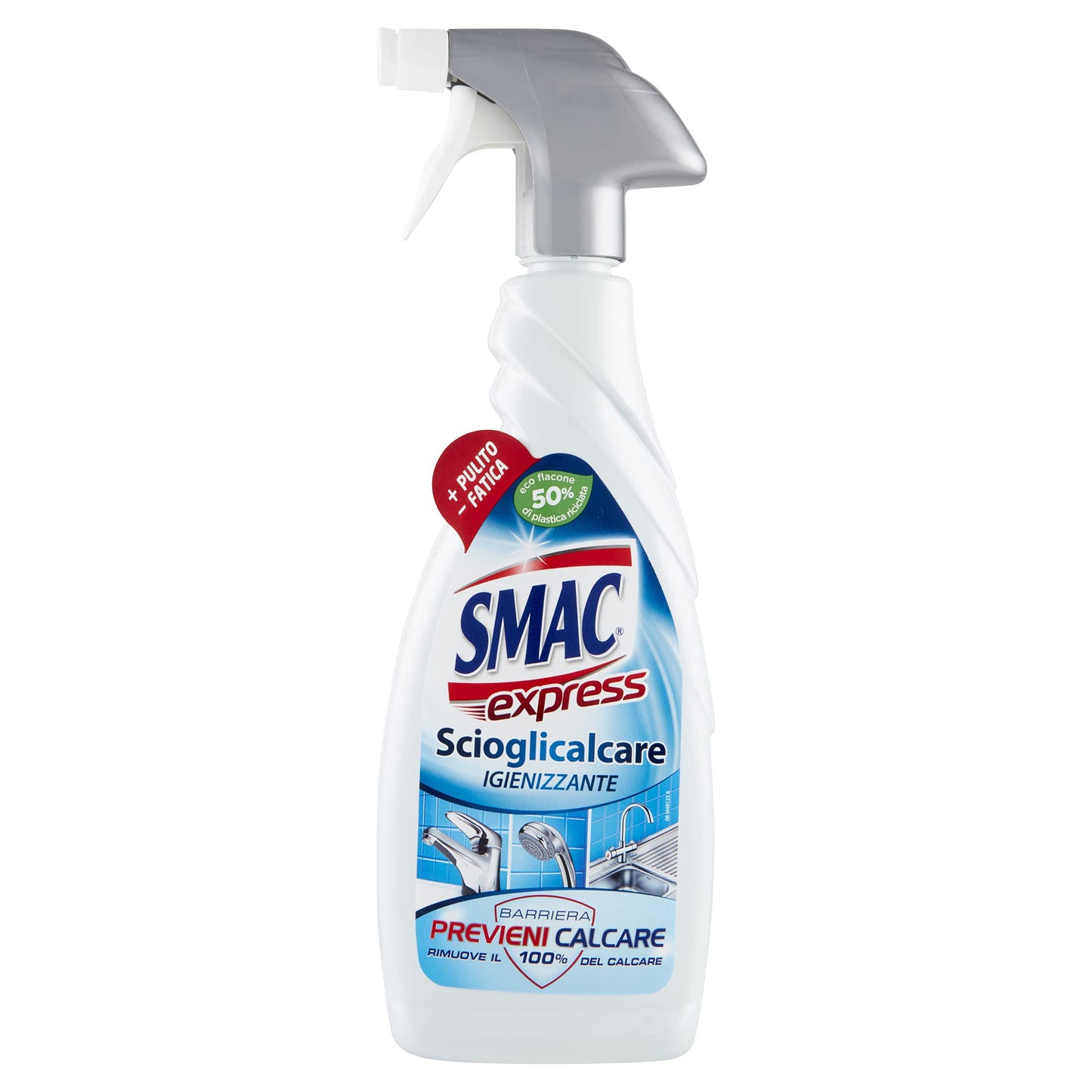 Smac Express - Scioglicalcare Igienizzante Spray, Detergente Anticalcare Bagno con Scudo Attivo, 650 ml x 12 Pezzi