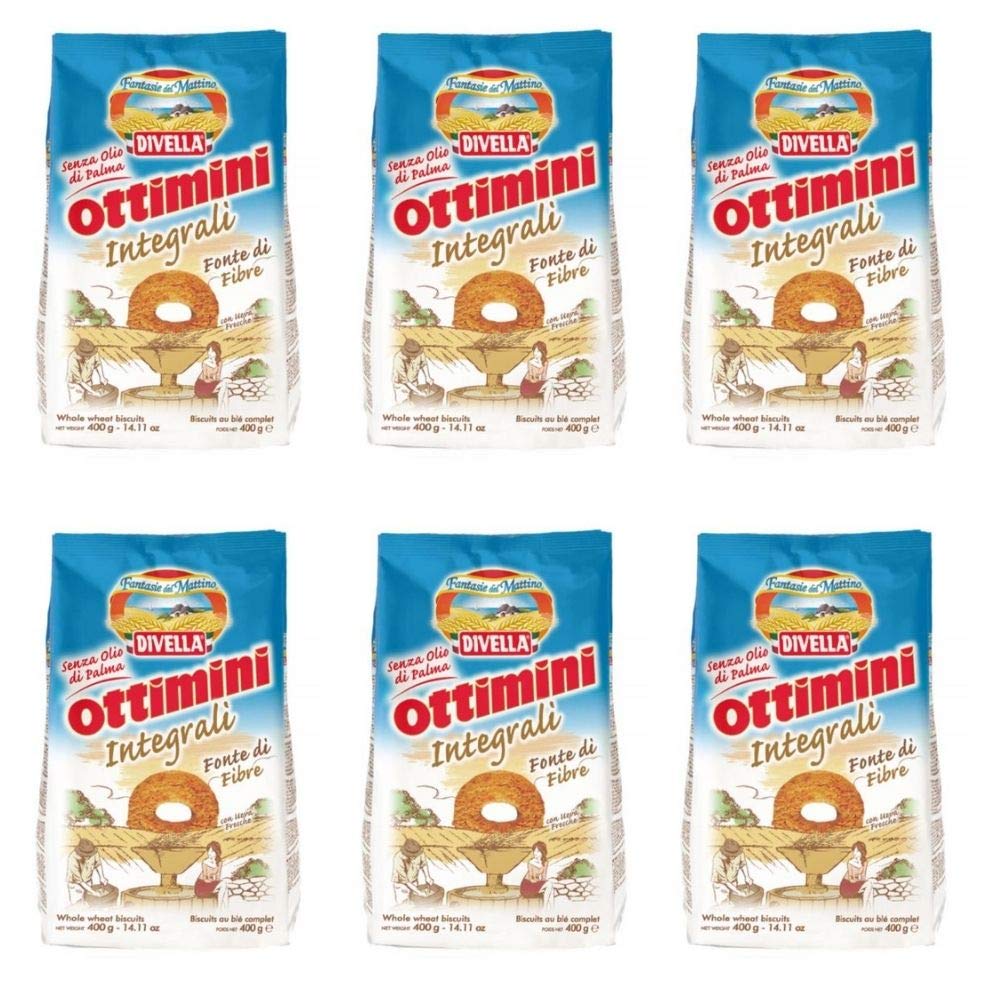 Divella Biscotti Ottimini Integrali 6 Confezioni da 400 grammi