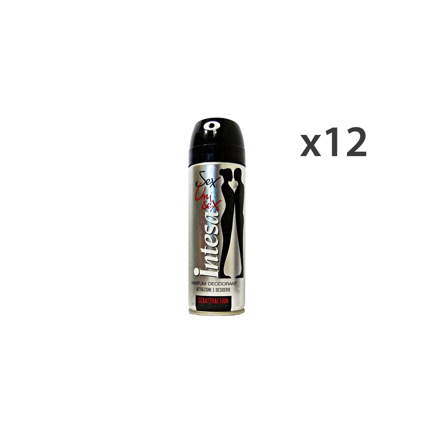 INTESA Set 12 Deodorante Spray Unisex Sexattraction 125 Ml. Cura Del Corpo