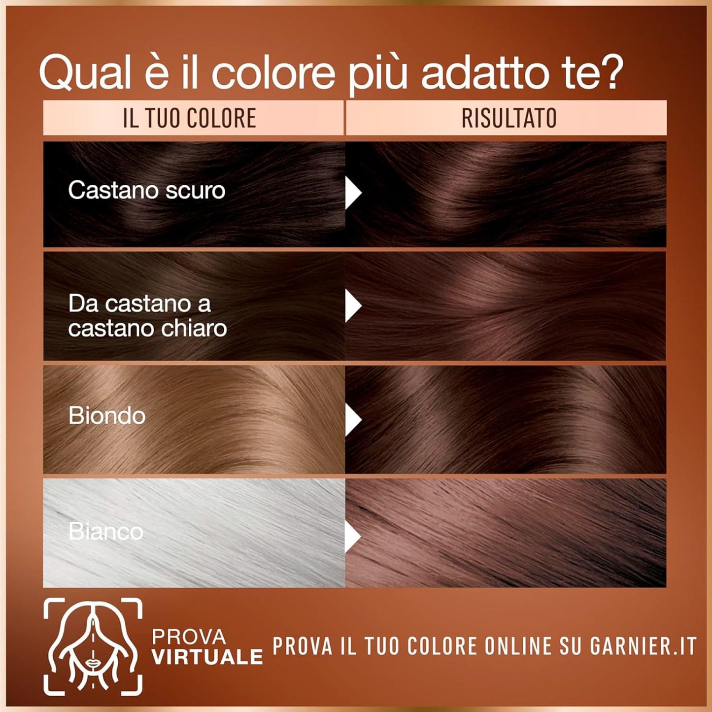 Garnier Good Tinta Colorazione Permanente Fino a 8 Settimane Colore Brillante e Luminoso Copre il 100% dei Capelli Bianchi Formula Vegana Senza Ammoniaca 5.0 Castano Moka