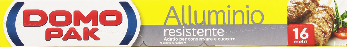 Domopak - Alluminio, Resistente Adatto Per Conservare e Cuocere - 16 Metri [2 pezzi]