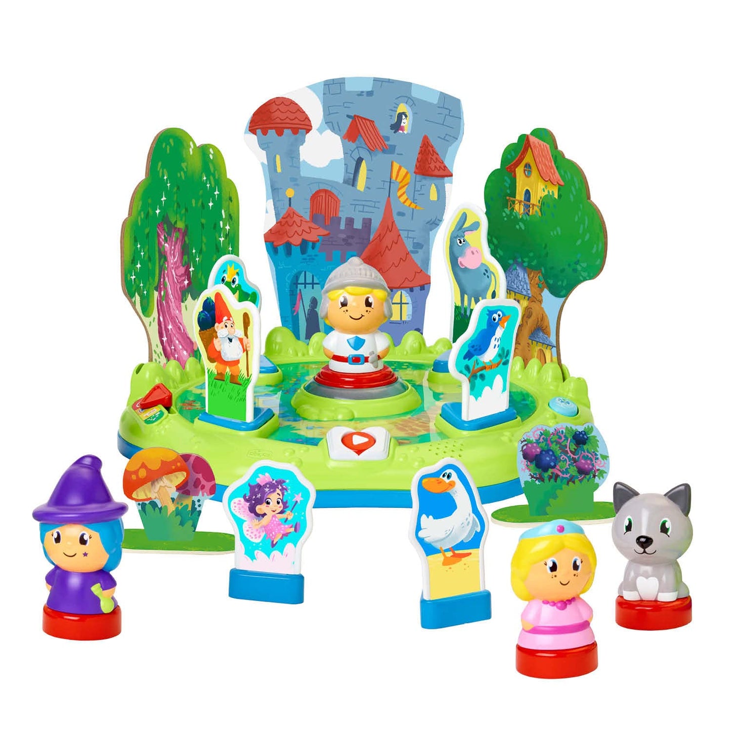 Chicco Fabulous il Creastorie, Cantastorie per Bambini 2 Anni, 6 Anni, in 4 Lingue, 10 Personaggi, 4 Modalità, 90 Min di Contenuti, Ispirato al Metodo Montessori, Ascolta e Crea Storie