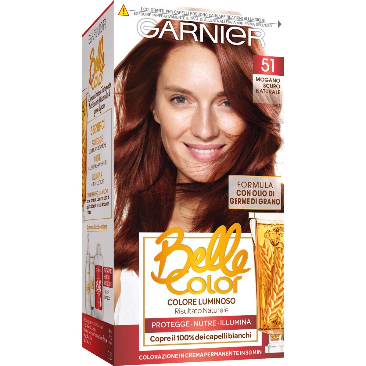 Garnier Belle Color Colorazione Permanente, 51 Mogano Scuro