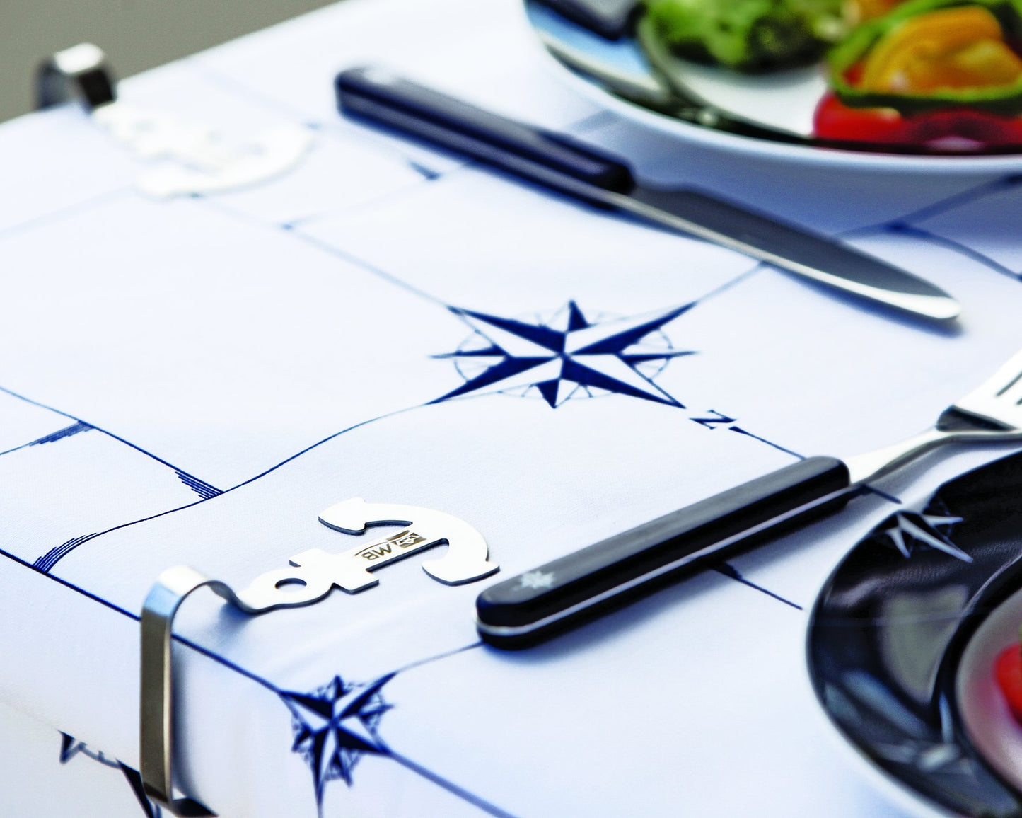 MB Coastal Designs 4-Piece Anchor Tablecloth Clip Set, Stainless Steel by MB Coastal Designs