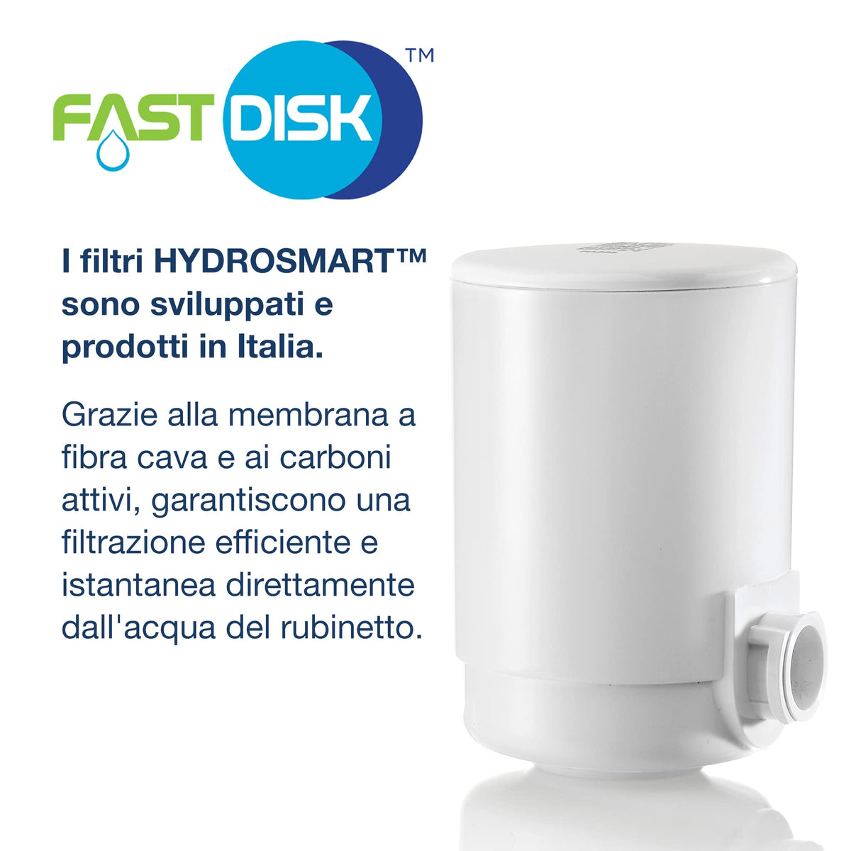 LAICA Cartuccia Filtro Acqua di Ricambio HYDROSMART+™ Metal Stop - Compatibile con Filtro Rubinetto LAICA e Filtro Rubinetto Genova - 4 Mesi di Acqua Filtrata, Riduce Metalli Pesanti e Cloro