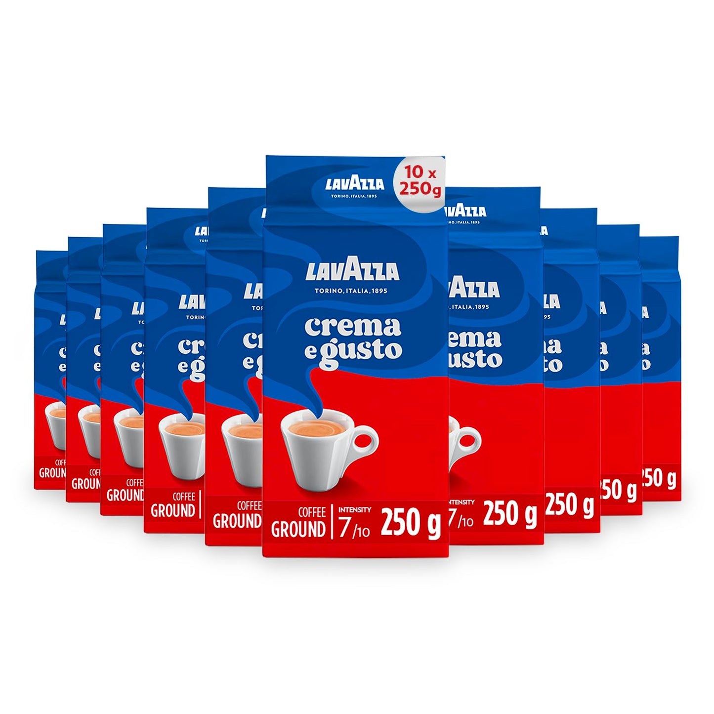 Lavazza Crema e Gusto, Caffè macinato, 10x 250g