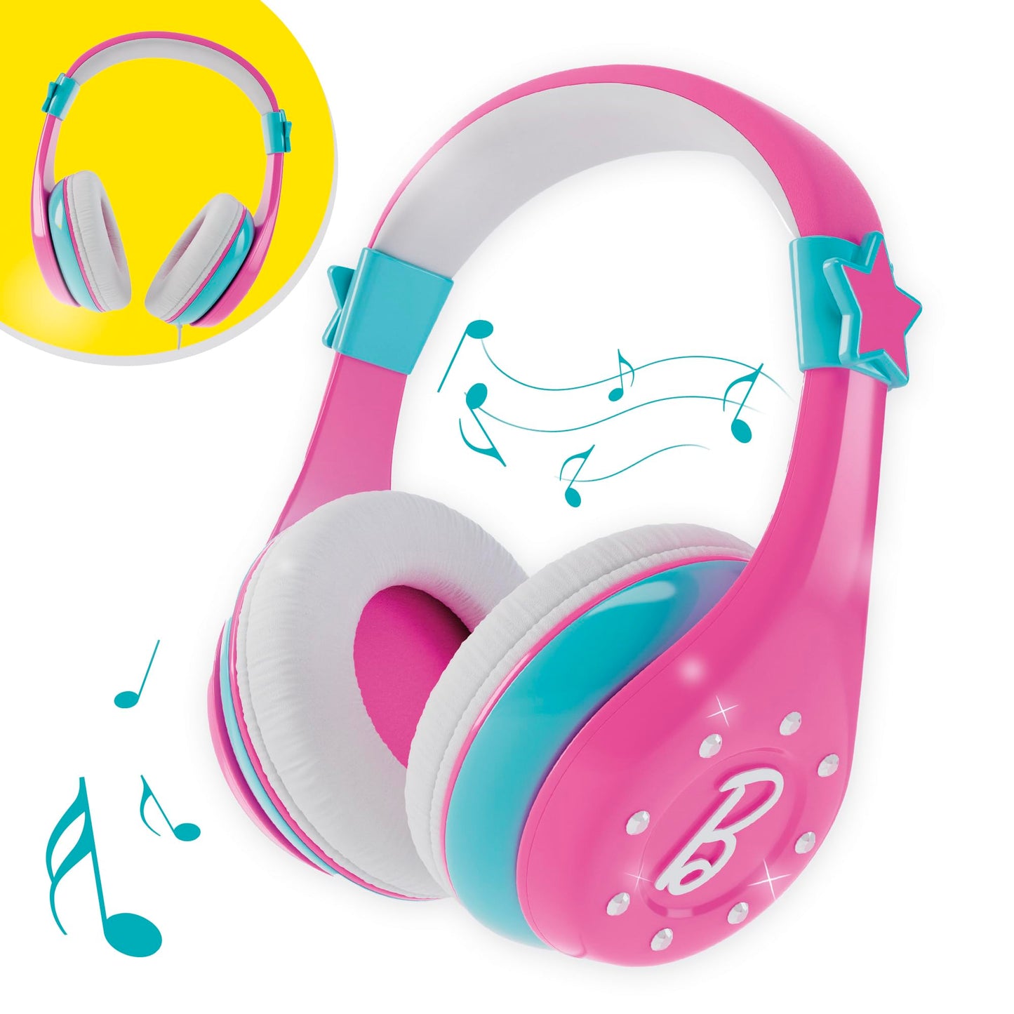 Lisciani Giochi Blueetooth Headphones Barbie Fashion Bluetooth Headphone, 104451, Multicolore, Regolabile
