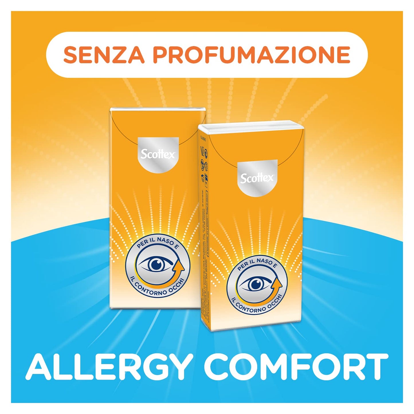 Scottex Fazzoletti Pocket Allergy, Ultra assorbenti, Oftalmologicamente testati, Confezione da 80 Pacchetti di Fazzoletti di carta (8x10)