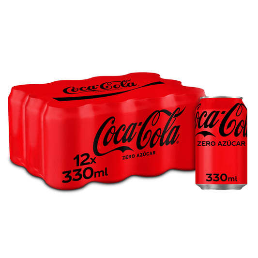 Refresco de Cola Coca Cola Zero lata pack 12x33 cl